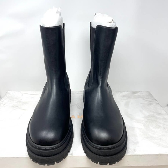 Good American Chelsea Lug Sole Combat Boots In Black Size 14 New - Picture 5 of 9